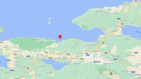 Deprem, Bursa’nın Mudanya ilçesinin açıklarında ve yerin 4.3 kilometre derinliğinde yaşandı.
