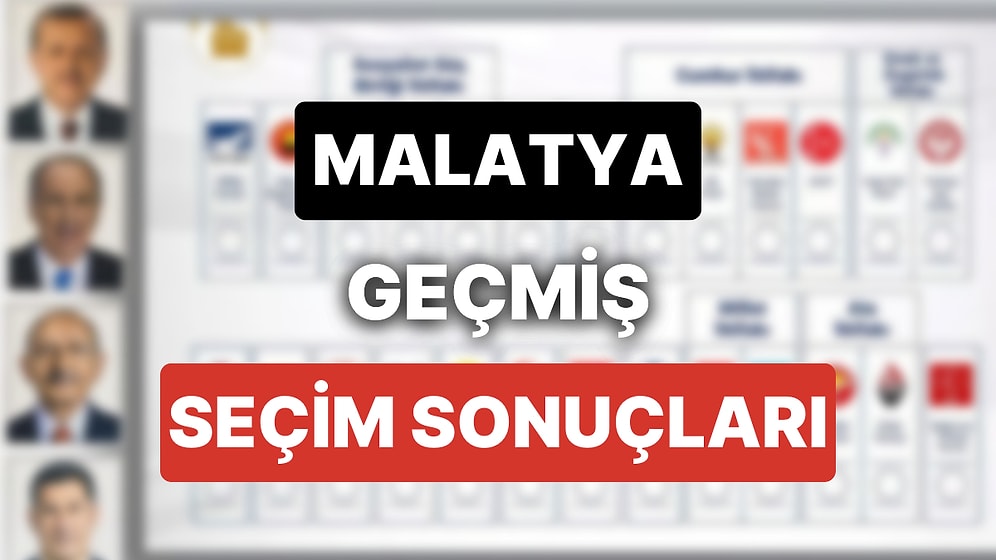 2018 Malatya Genel Seçim Sonuçları: Malatya Geçmiş Dönem Genel ve Yerel Seçim Sonuçları