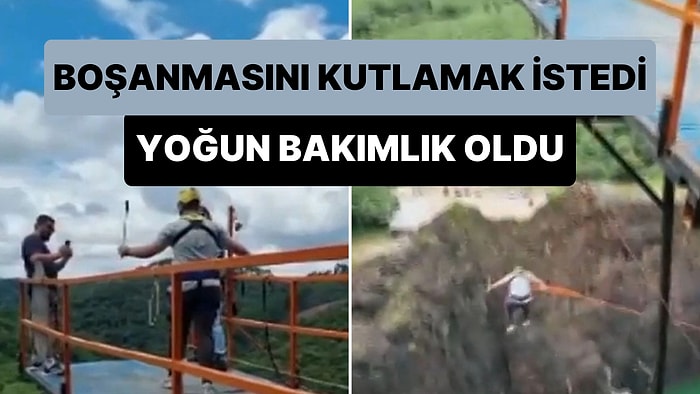 Boşanmasını Kutlamak İçin 22 Metreden Bungee Jumping Yapan Genç Halat Kopunca Suya Çakıldı