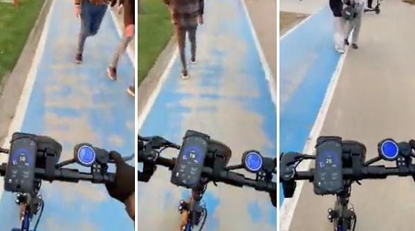 Bir bisikletçi, Türkiye'de bisiklet yollarının durumunu göstermek için kısa bir video çekmiş.