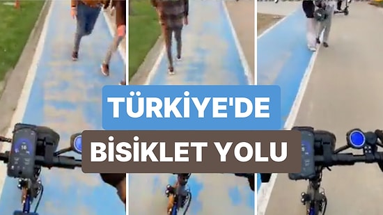 Türkiye'de Bisiklet Yollarının Nasıl Yanlış Kullanıldığını Çektiği Kısa Bir Video ile Gösteren Bisikletçi