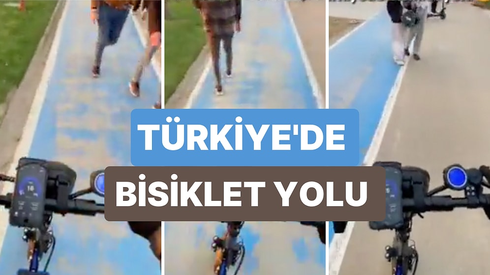 Türkiye'de Bisiklet Yollarının Nasıl Yanlış Kullanıldığını Çektiği Kısa Bir Video ile Gösteren Bisikletçi