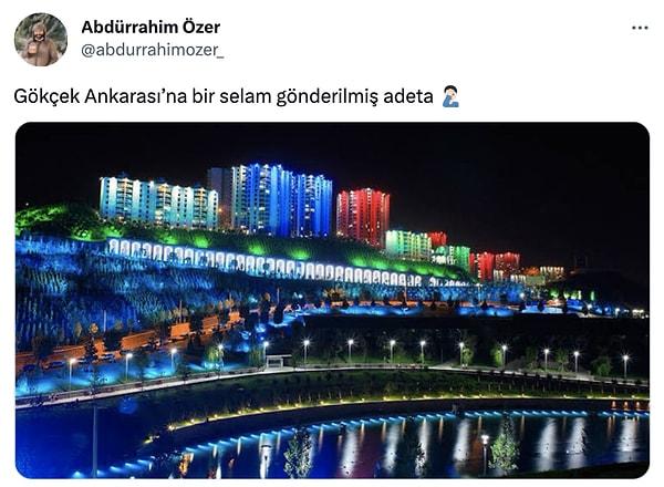 'Ankara'ya Hoşgeldiniz' tabelasının renkleriyle aynı.