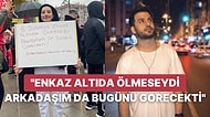 Yayıncı Pqueen Depremde Kaybettiği Arkadaşını Mitingde Açtığı Pankartla Andı