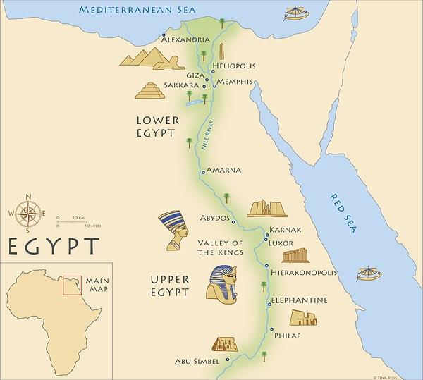 Mısırlılar, topraklarına iki isim vermişlerdi.