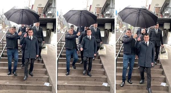 Osman Gökçek'in yağmur sırasında kendisine şemsiye tutanların ıslandığı videoyu "Beraber Islandık Yağan Yağmurda" şarkısıyla paylaşınca sosyal medyanın diline düştü.