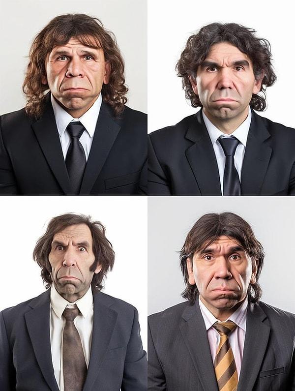 10. Neanderthal pasaport fotoğrafı. (Sol üsttekinin ilkokul hocam olduğuna yemin edebilirim...)