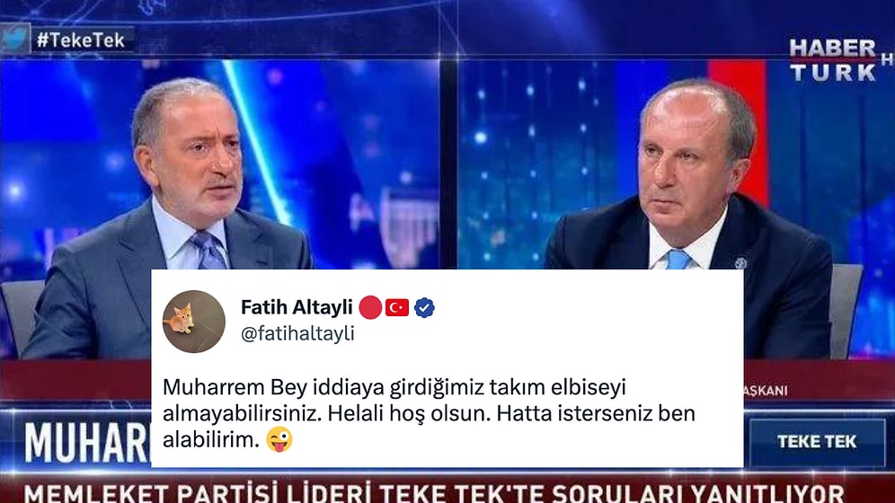 Muharrem İnce'nin Adaylıktan Çekilmesiyle Fatih Altaylı Takım Elbisesine Girdikleri İddiayı Hatırlattı