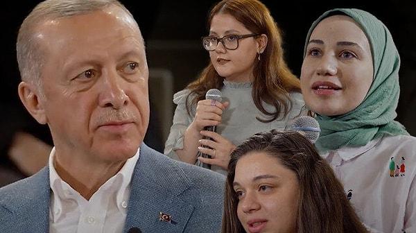 Bugün de Erdoğan'ın gençlerle soru cevap etkinliği vardı.