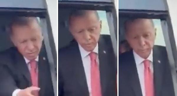 Erdoğan yine seçim otobüsünden çocuklara oyuncak dağıtırken görüntülendi.