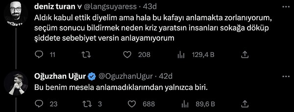 Sosyal medya kullanıcıları ise Oğuzhan Uğur'un bu paylaşımlarına tepkisiz kalmadı.