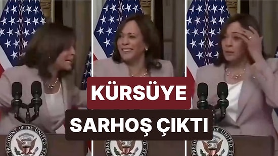 ABD Başkan Yardımcısı Kamala Harris’in Kürsüye Sarhoş Çıkması Sosyal Medyada Gündem Oldu