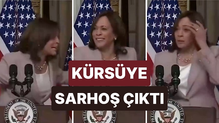 ABD Başkan Yardımcısı Kamala Harris’in Kürsüye Sarhoş Çıkması Sosyal Medyada Gündem Oldu