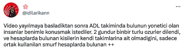 Yayıncı görüntülerin yayılmasının ardından bahsi geçen kişilerin dahil olduklarını söyledikleri takımın yetkililerinin de kendisine ulaştığını söyleyerek durumu aktardı.