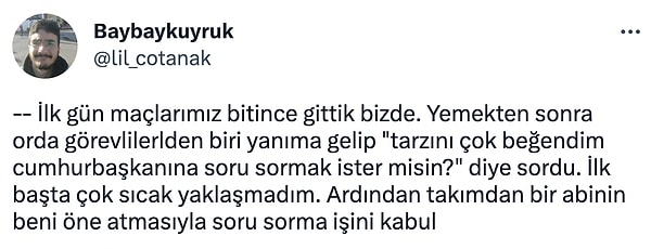 "İlk başta çok sıcak yaklaşmadım."