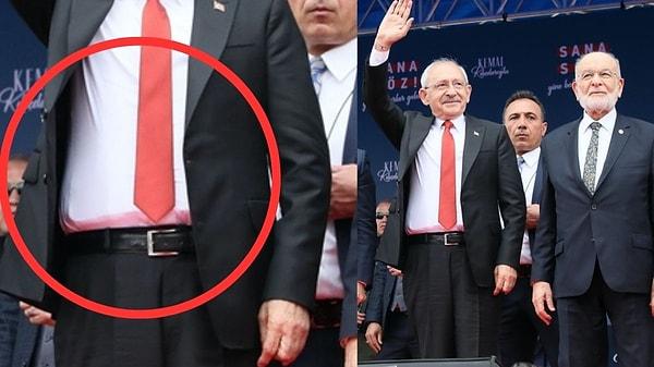Dün gece hakkında suikast iddiası ortaya atılan Kemal Kılıçdaroğlu çelik yelekle sahneye çıktı.