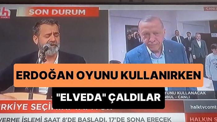 Cumhurbaşkanı Erdoğan Oyunu Kullandığı Sırada Halk Tv, 'Elveda' Şarkısı Çaldı