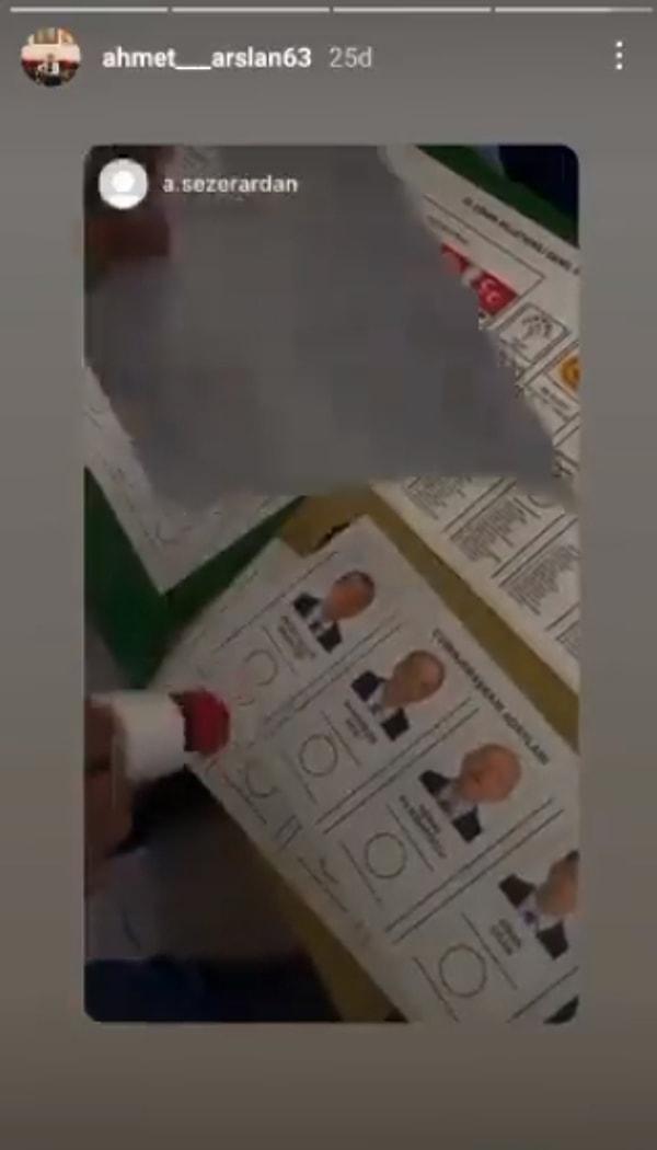 Erdoğan’a seri şekilde verilen oylar sosyal medyada yayınlanmıştı.