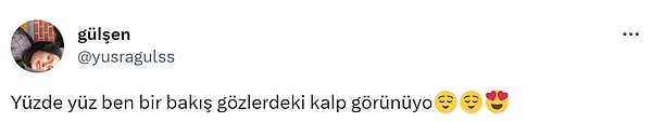 Gözlerden kalpler çıktı.