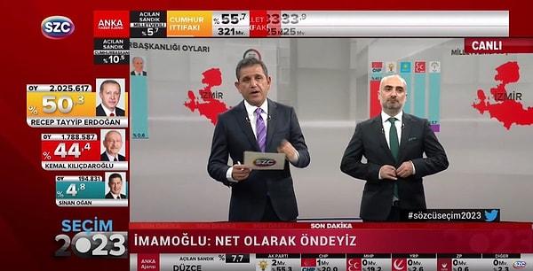 Son olarak AK Parti Genel Merkezi’nden alınan sonuçları Sözcü TV moderatörü Fatih Portakal açıkladı.