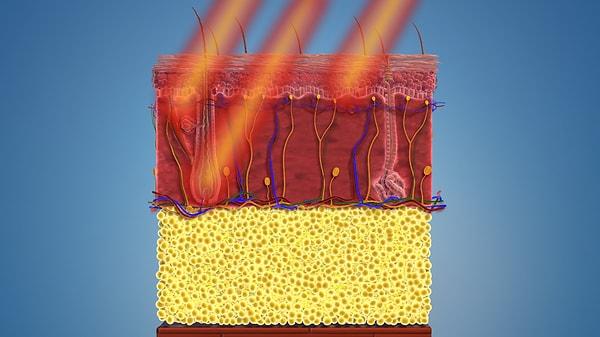 Makinedeki UV ışınları kanser riskinden dolayı yüksek enerjili değildir.