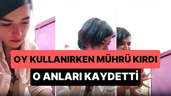 14 Mayıs'ta Oy Kullanırken Mühür Kıran Kadın O Anlarını Anbean Kaydetti