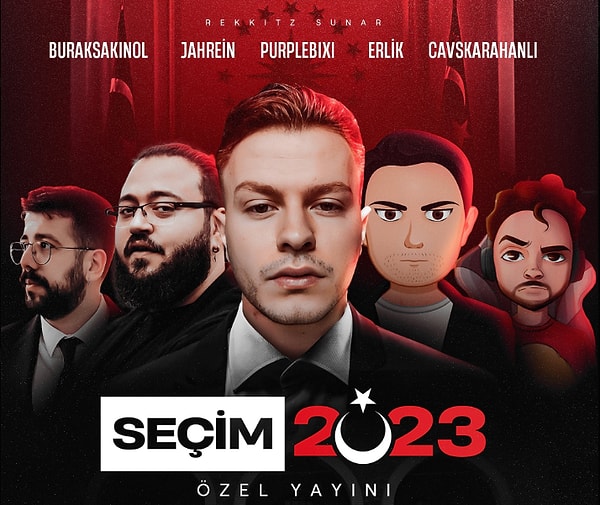 PurpleBixi'nin seçim yayınının konukları ise Twitch ve sosyal medyadan yakından tanıdığımız isimlerdi.