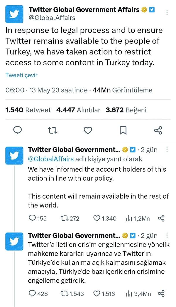 Twitter, Türkiye'de bazı hesaplara neden erişim engeli getirildiğini açıkladı!