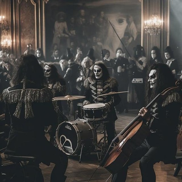 Концерт блэк-метала во дворце (18. век).