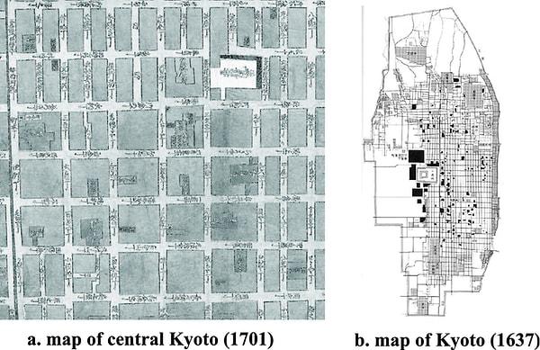 Bu tür titiz şehir planlaması Avrupa'da ortadan kalkmış ve yerini düzensiz Orta Çağ kasabalarına bırakmış olabilir, ancak ızgara dünya çapındaki şehirlerin demirbaşı olmaya devam etti. Japonya'daki Kyoto bunun için sadece bir örnek.