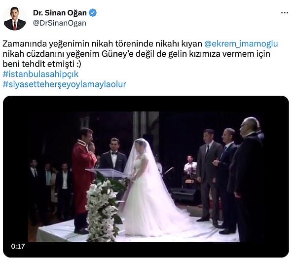 Oğan'ın, yıllar önce İstanbul Büyükşehir Belediye Başkanı Ekrem İmamoğlu hakkında yaptığı paylaşım konuşulmuştu.
