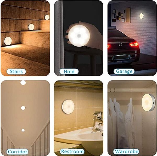 15. Hareket sensörlü gece lambası prize ihtiyaç duymadan istediğiniz yere kolaylıkla monte edebileceğiniz pratik bir ürün.