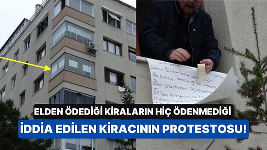 3 Yıldır Kira Ödemediği İddia Edilen ve Evine Haciz Gönderilen Kiracının İlginç Protestosu!