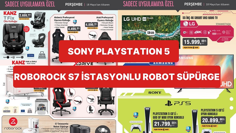 BİM'e Playstation 5 ve Oyuncu Koltuğu Geliyor! Uygulamaya Özel BİM Aktüel Ürünler Kataloğu