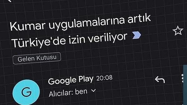 Öncesinde kumar uygulamalarını yasal olarak görmeyen ülkeler arasında olan Türkiye'nin bu konumunu değiştiren Google, bu tür platformların artık Play Store üzerinden erişilebileceğini açıkladı.