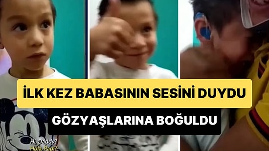 İşitme Cihazı Sayesinde Babasının Sesini İlk Defa Duyan Çocuk Gözyaşlarına Boğuldu