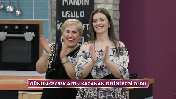 Gelinim Mutfakta Bugün Çeyrek Altın Kazanan Gelin: Ezgi oldu!