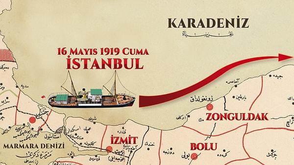 16 Mayıs 1919'da İstanbul'dan kalkan Bandırma Vapuru, bir milletin yeni başlayacak kurtuluş mücadelesinin izlerini taşıyordu.