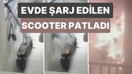 Bir Evde Şarj Edilen Scooter Bir Anda Bomba Gibi Patladı