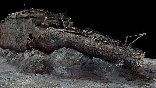 1. Titanik'in enkaz alanını gösteren 3D çalışması👇