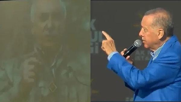 Erdoğan’ın İstanbul mitinginde, PKK elebaşılarının, Kemal Kııçdaroğlu’na oy istediği ve gerçek olmayan video dahi gösterilmişti.