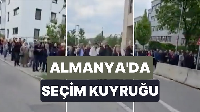 Almanya'daki Türk Vatandaşları Oy Kullanabilmek İçin Konsolosluk Önünde Uzun Kuyruklar Oluşturdu