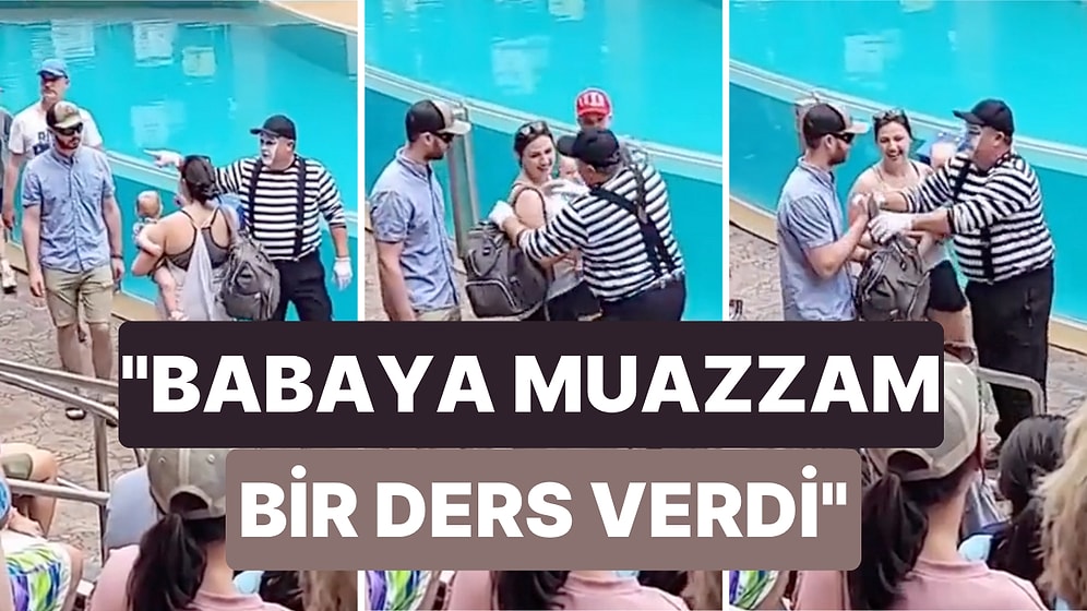 Bir Pandomim Sanatçısı Gösterisi Sırasında Yanından Geçen Babaya Asla Unutamayacağı Bir Ders Verdi