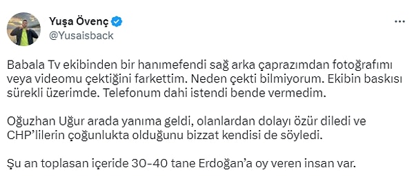 Oğuzhan Uğur'un 'yanına gittim' dediği kişi sosyal medya hesabından bu mesajı paylaştı: