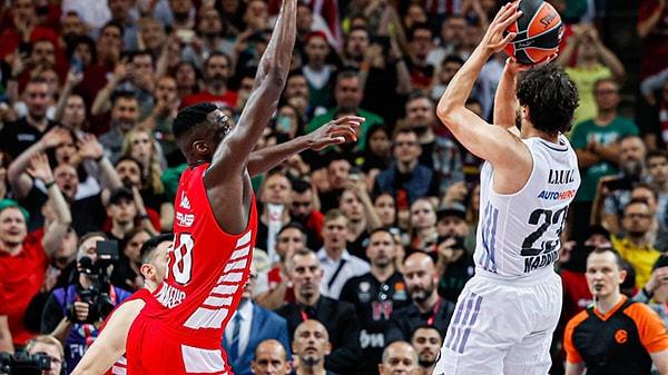 Bitime 3.1 saniye kala basketi bulan Sergio Llull, maçtaki ilk basketiyle takımına galibiyeti getirdi.