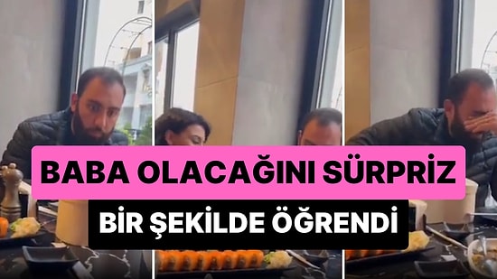 Baba Olacağını Sürpriz Bir Şekilde Öğrenen Adamın Gözyaşlarına Boğulduğu Duygusal Anlar