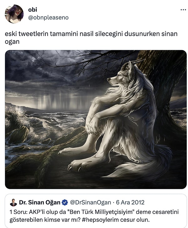 Oğan'ın silmeye kıyamadığı tweetleri de gündemde.