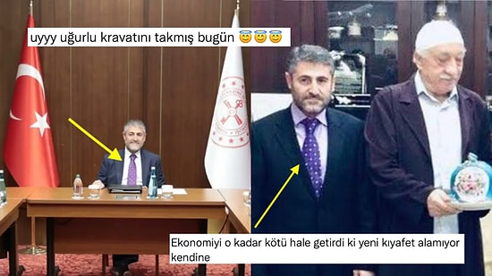 Nureddin Nebati'nin FETÖ Lideri Gülen'in Yanına Giderken Taktığı Kravatın Aynısını Takması Gündem Oldu