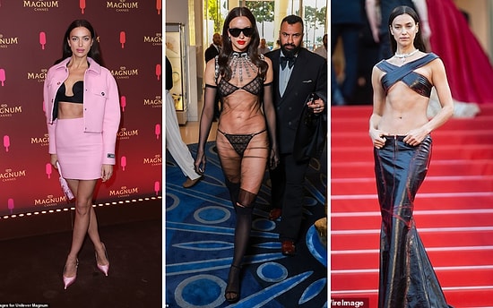 Пикантные наряды Ирины Шейк на Каннском кинофестивале: от полупрозрачного нижнего белья до сексуального кожаного костюма