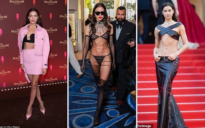 Пикантные наряды Ирины Шейк на Каннском кинофестивале: от полупрозрачного нижнего белья до сексуального кожаного костюма